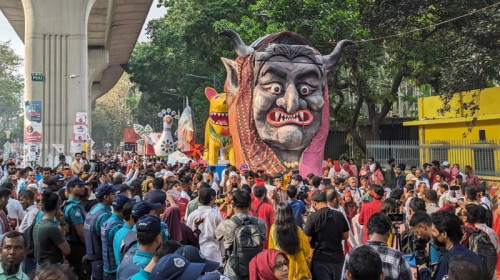 ফ্যাসিবাদবিরোধী বার্তা নিয়ে শেষ হলো বর্ষবরণ আনন্দ শোভাযাত্রা