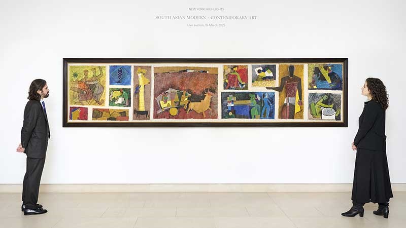 রেকর্ড দামে বিক্রি হলো এমএফ হুসেইনের ‘গ্রাম যাত্রা’