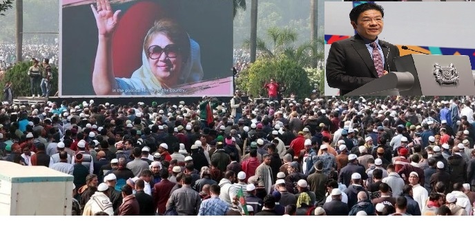 সাবেক প্রধানমন্ত্রী খালেদা জিয়ার মৃত্যুতে সিঙ্গাপুরের প্রধানমন্ত্রী ও সিনিয়র মিনিস্টারের শোক